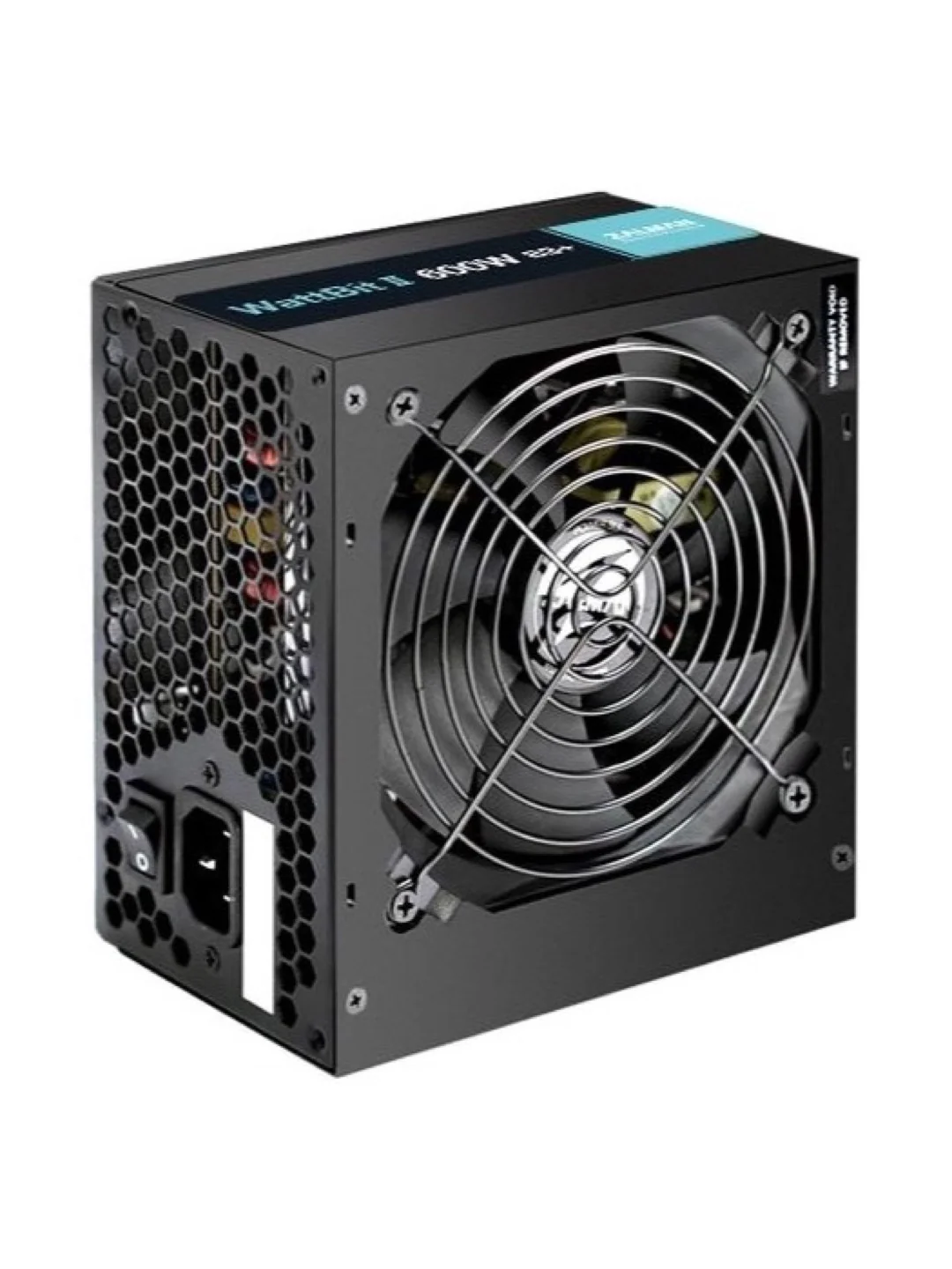 Блок питания Zalman Wattbit II 600-XEII (600W),220-230 VAC,83%,120мм,MB24,CPU(4+4),4xSATA,2xPCIe,3xMOLEX,OVP,UVP,SCP,OPP