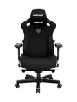 AndaSeat Kaiser 3E XL kreslosi, zigʻir mato, 4D-Armrests, qora 1