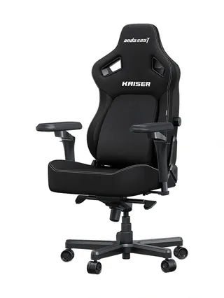 AndaSeat Kaiser 4 V2, zig'ir mato, 6D-Armrests, qora kreslo