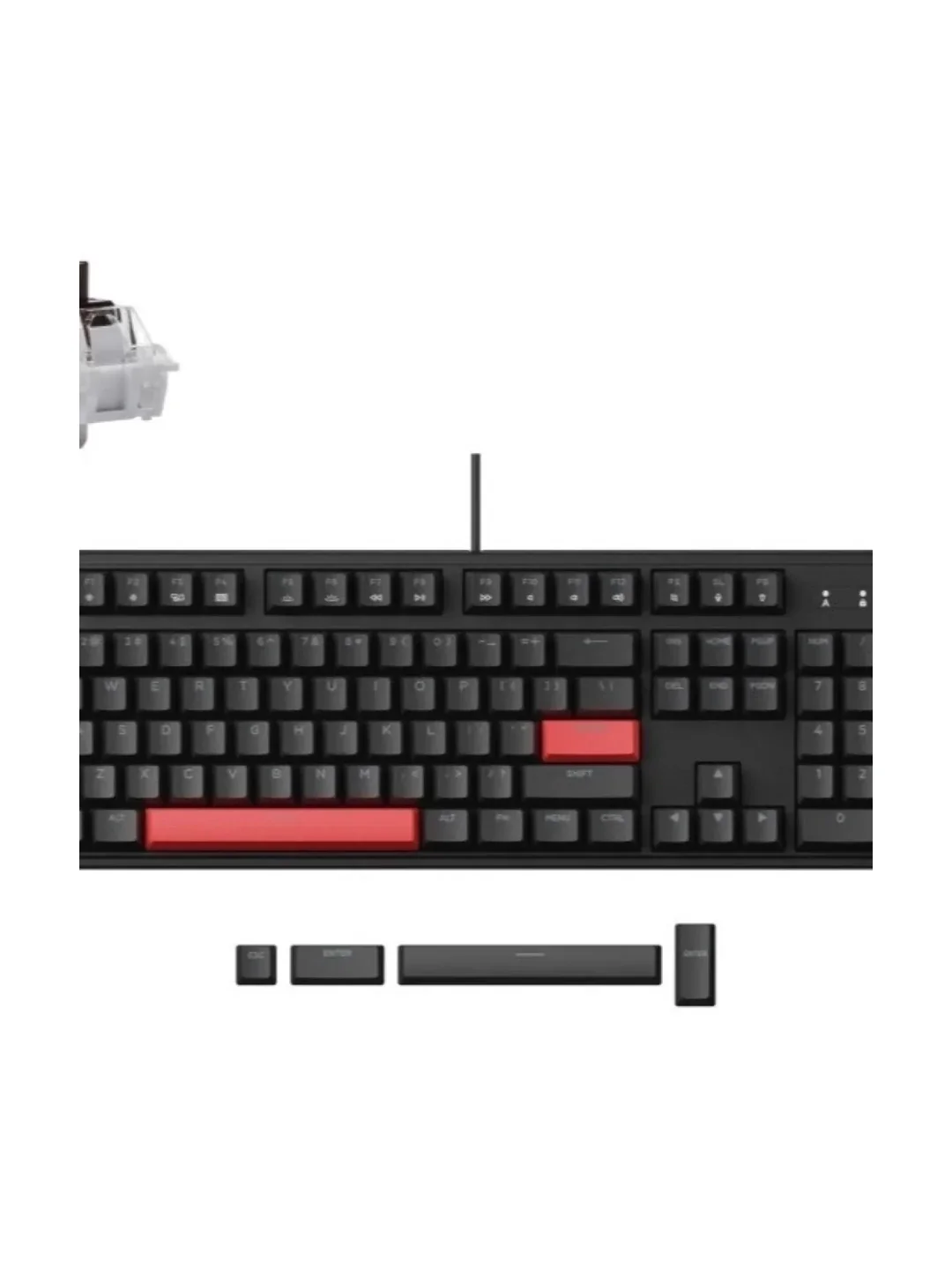 Клавиатура механическая Lemokey X3 104Key, Keychron Brown, USB-A, QMK/VIA, EN/UZ/RU, Red Led, черный X3-A3-UZ