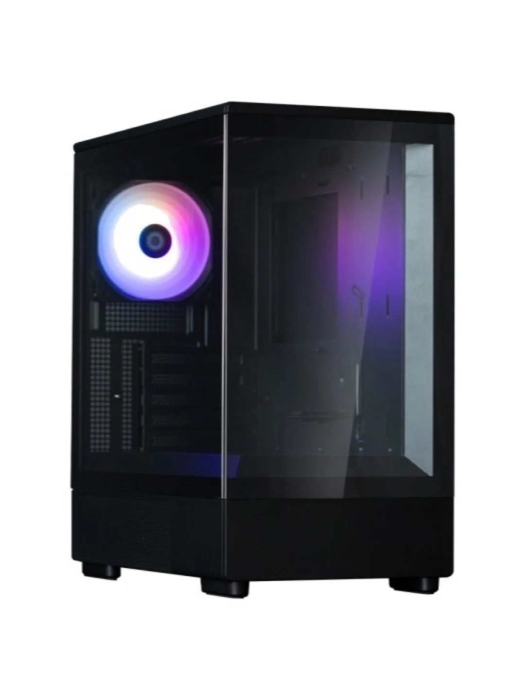 Корпус Zalman P10 без БП, 1xUSB3.0, 1xUSBType-C, 1x120мм ARGB, VGA 384мм, LCS ready, TG Side Panel, mATX, чёрный,P10BLACK