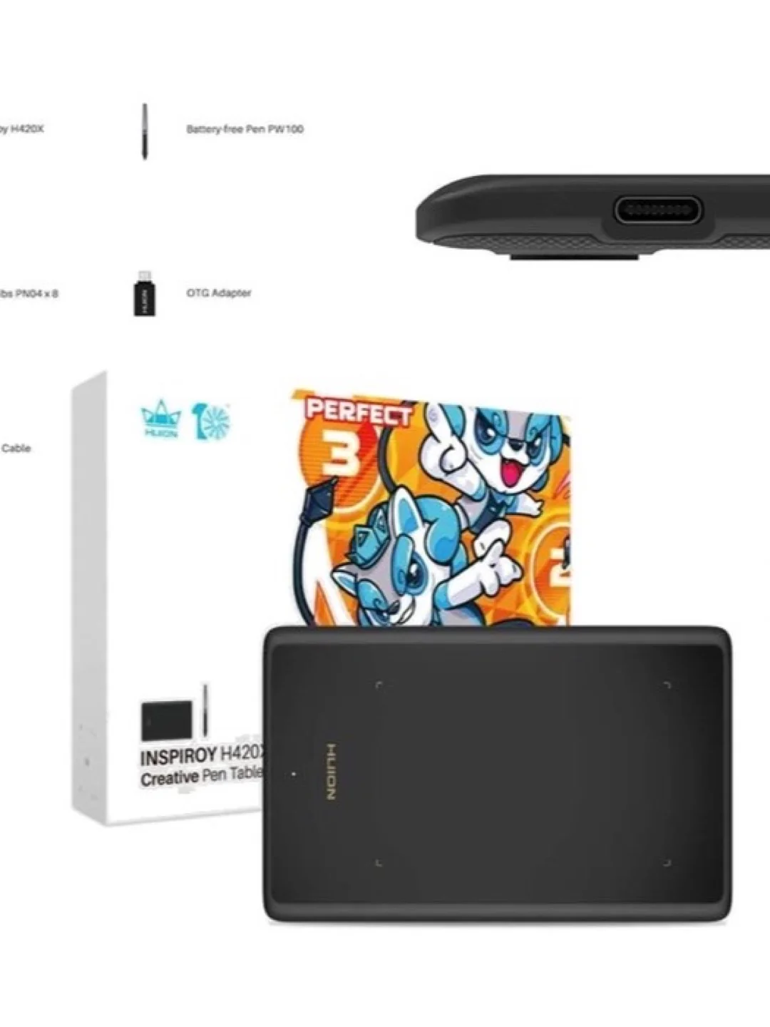 Графический планшет Graphical tablet H420X Black 2