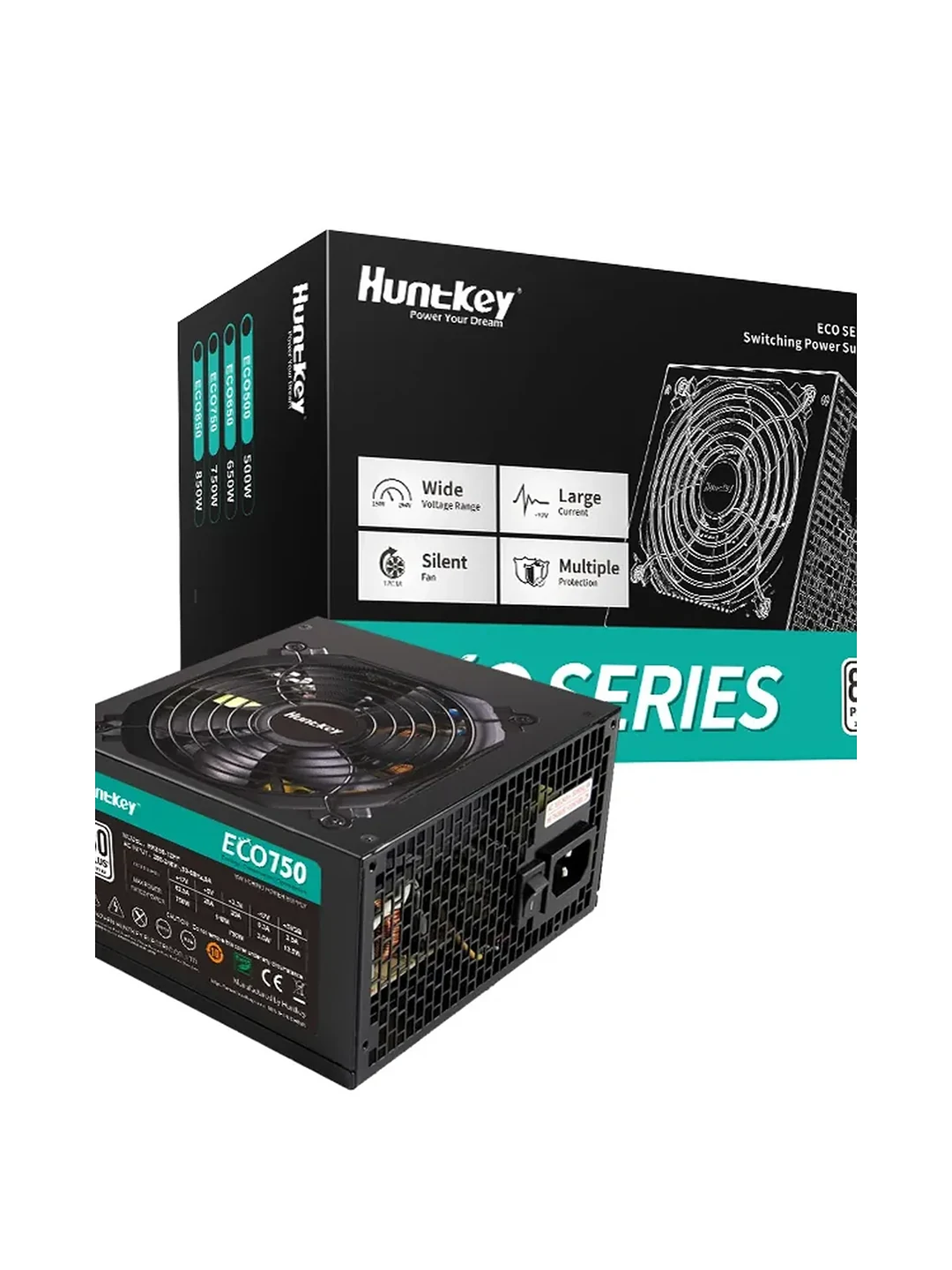 POWER SUPLLY HUNTKEY ECO750 750W HUNTKEY 2