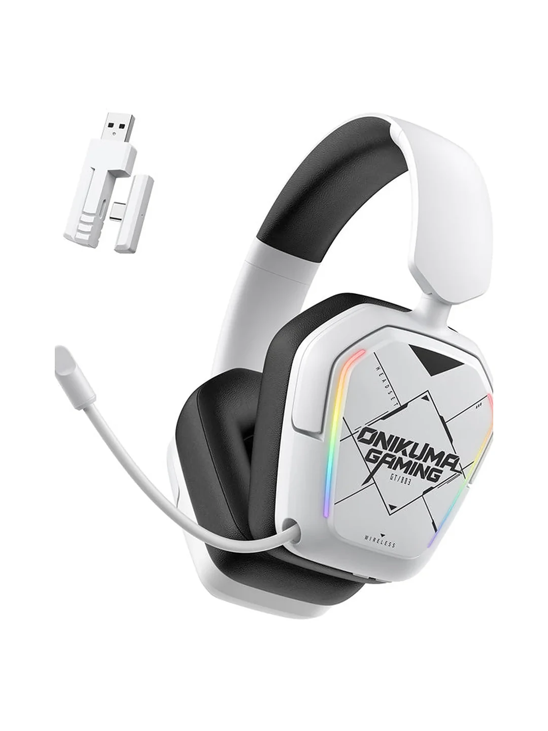 HEADSET GT883 WHITE WIRLESS ONIKUMA 2