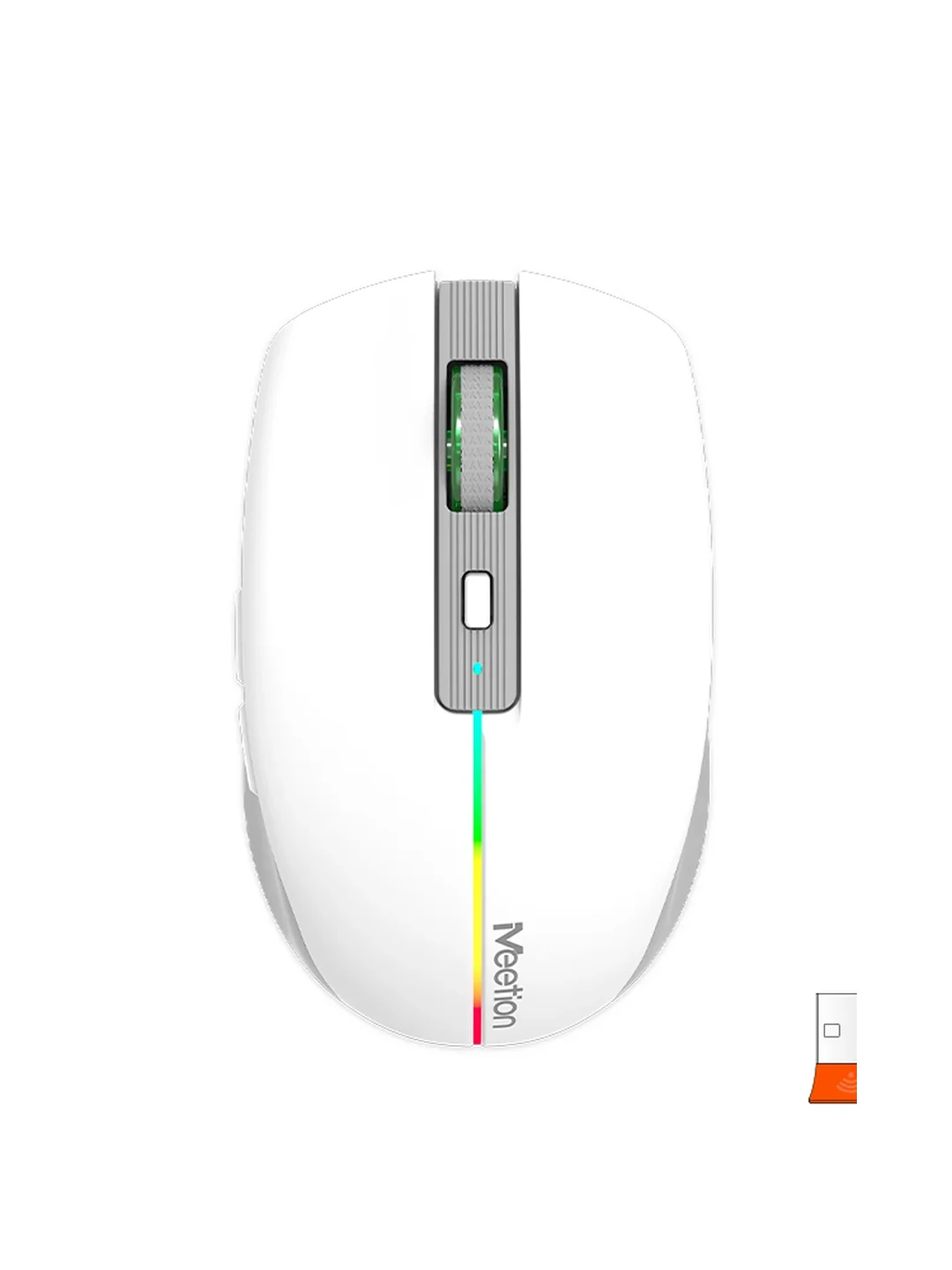 MOUSE WIRELESS BTM002 WHITE GREY MEETION