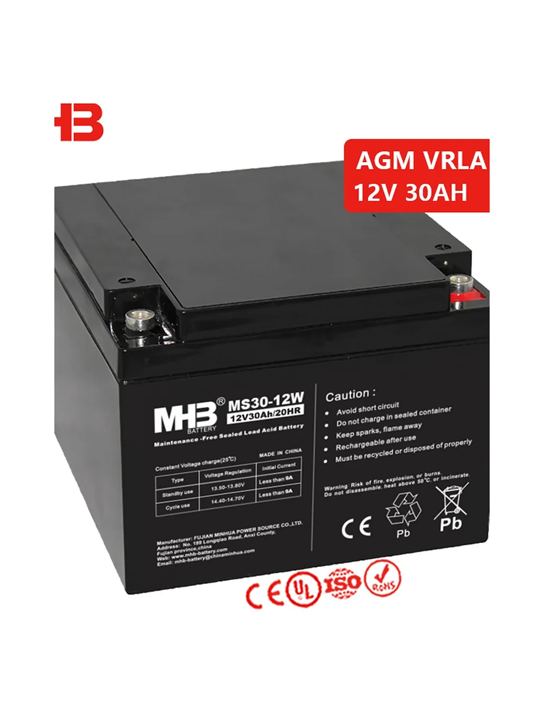 UPS АКУМУЛЯТОРНАЯ БАТАРЕЯ MM30-12 (30AH, 12V) MHB 2
